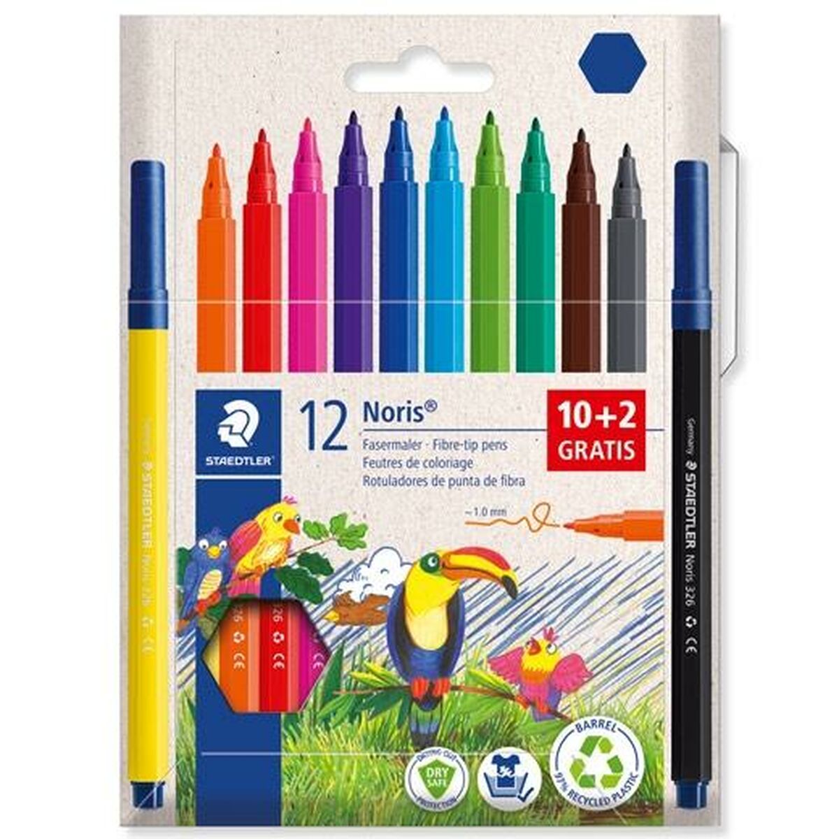 Ensemble de Marqueurs Staedtler 12Noris Multicouleur 12 Pièces (15 Unités)