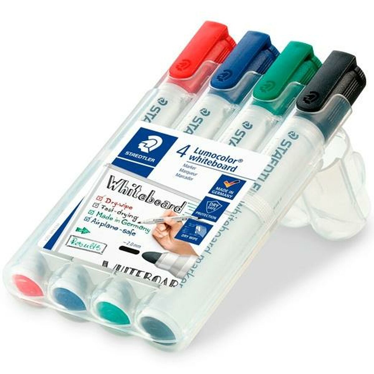Ensemble de Marqueurs Staedtler Lumocolor Tableau blanc 4 Pièces Multicouleur (5 Unités)