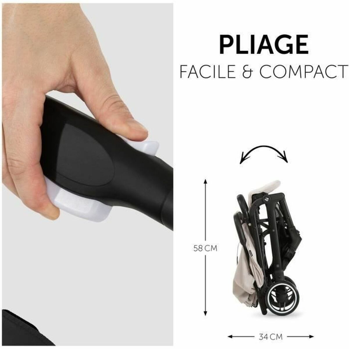 Poussette pour bébé Hauck Beige