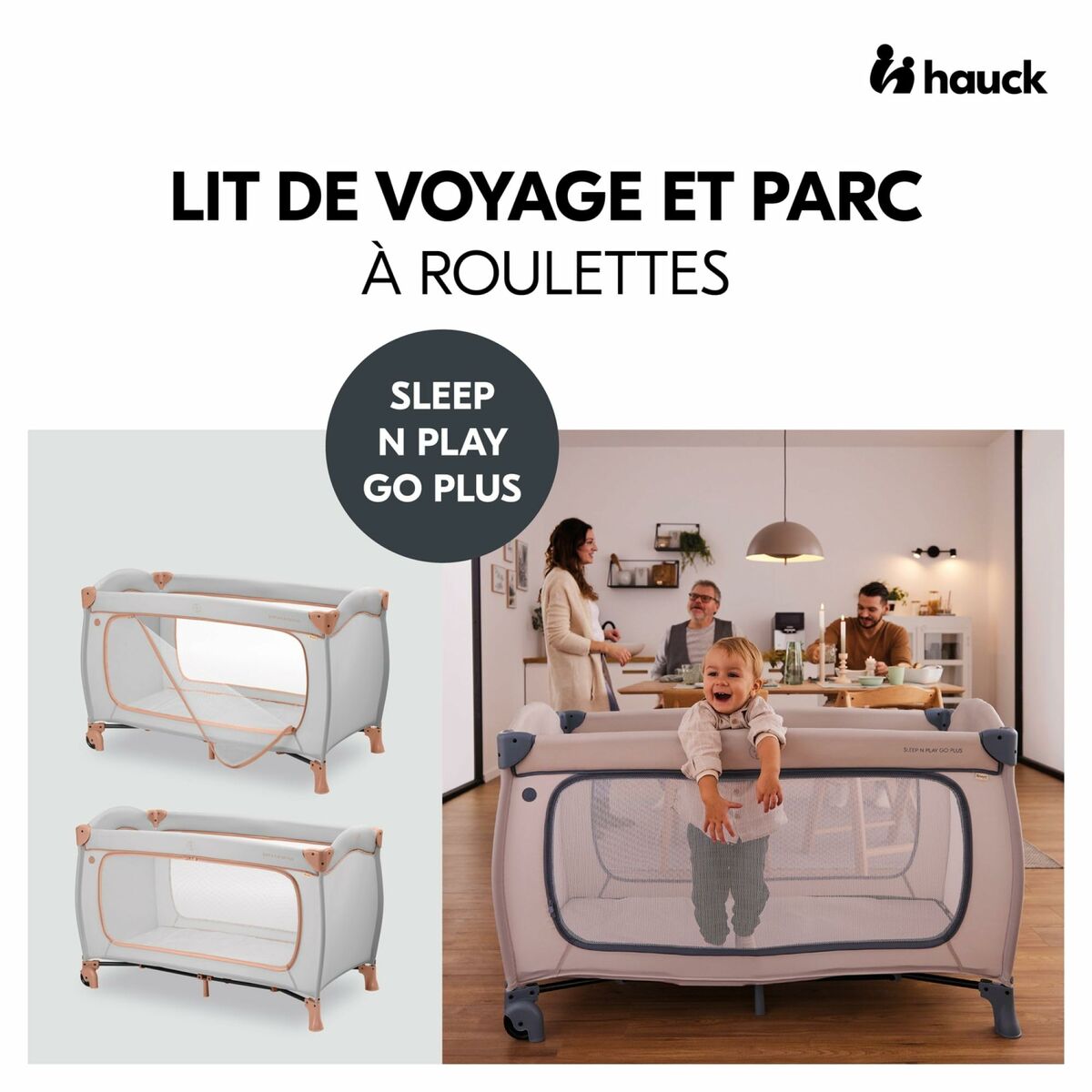 Lit de bébé Hauck Marron