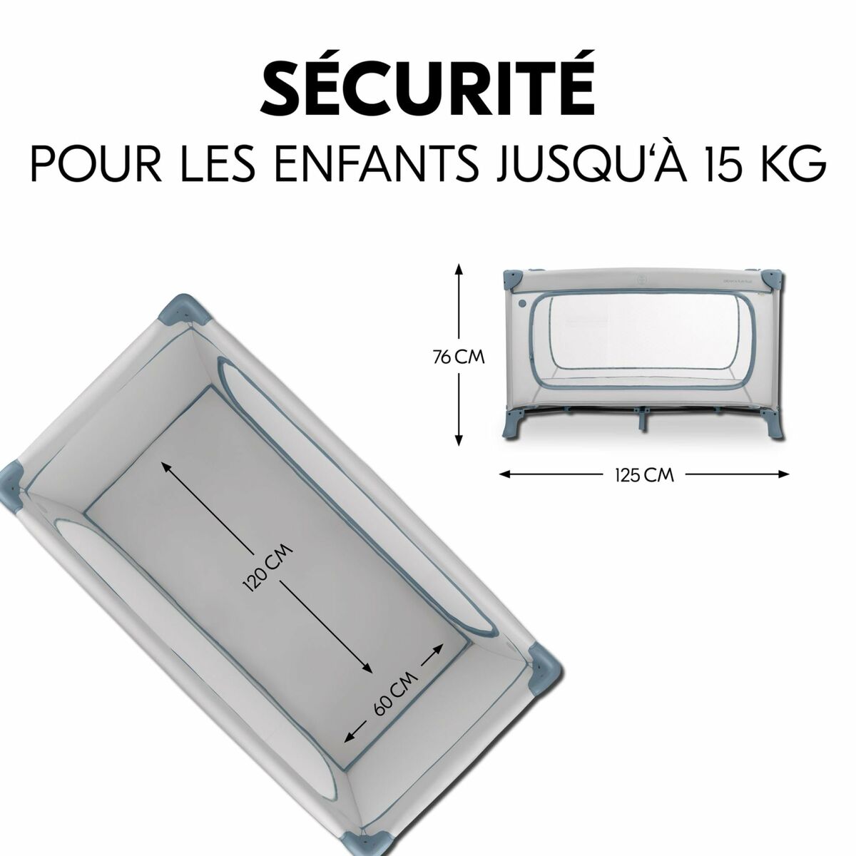 Lit de bébé Hauck Bleu