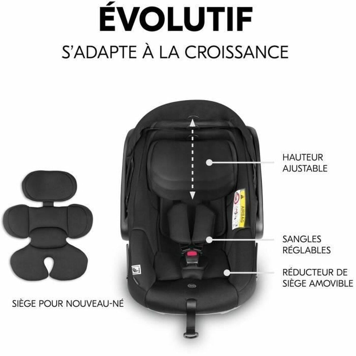 Siège de Voiture Hauck Noir