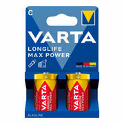 Batteries Varta longlife max power 1,5 V Type C LR14 (2 Unités)