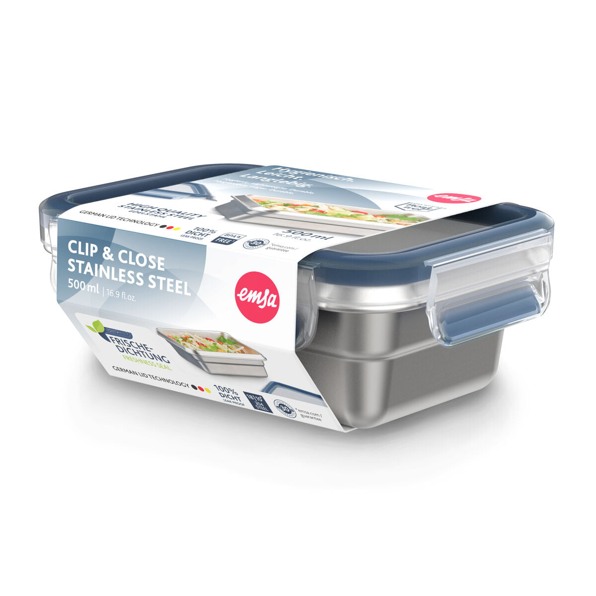 Boîte à lunch Tefal N11503 Bleu Acier inoxydable Rectangulaire 500 ml