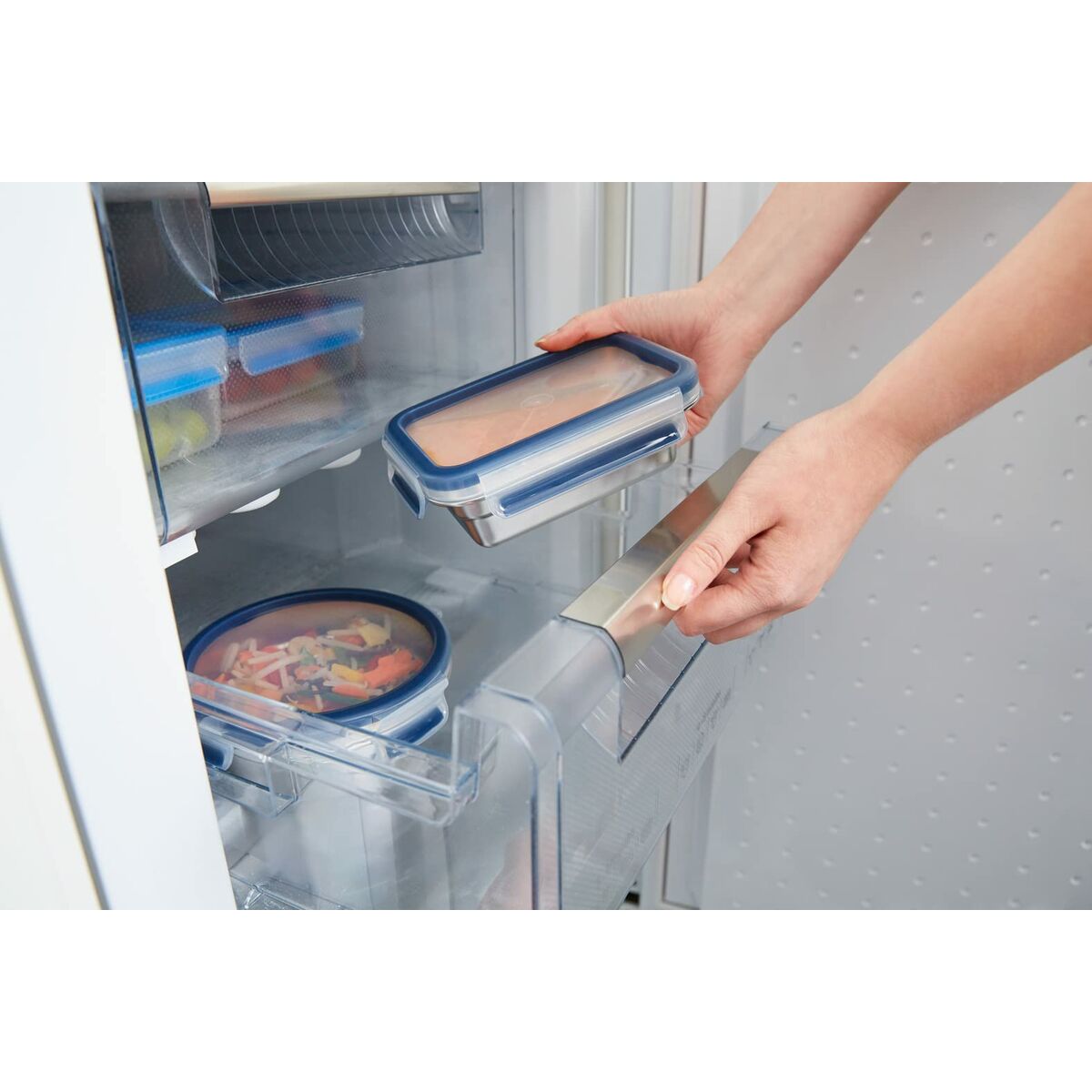 Boîte à lunch Tefal N11503 Bleu Acier inoxydable Rectangulaire 500 ml