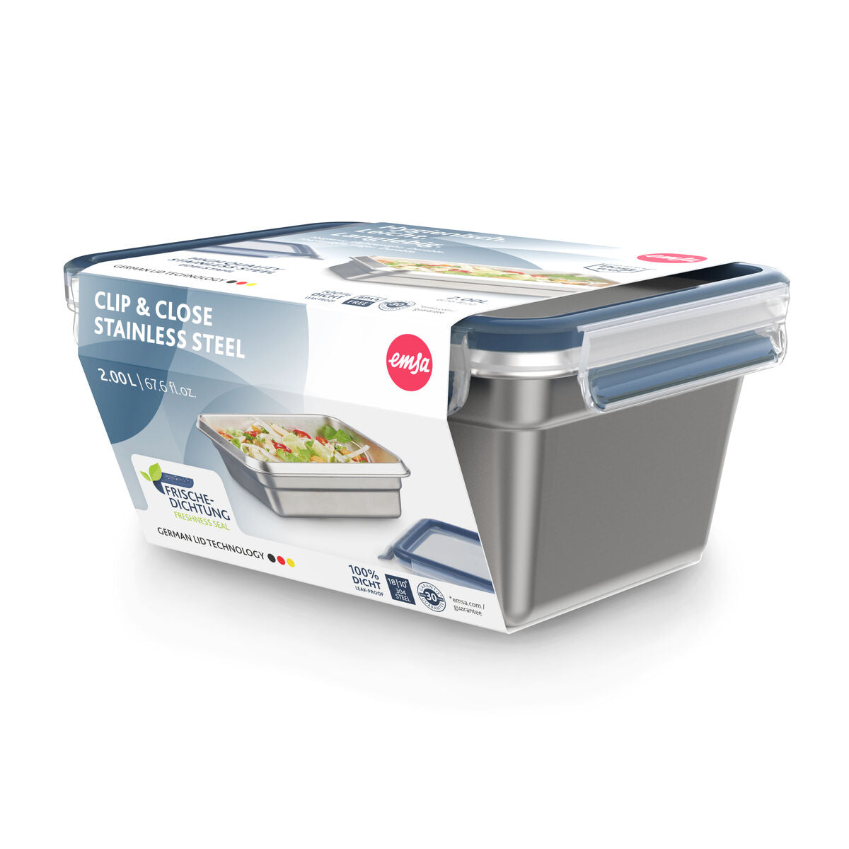 Boîte à lunch Tefal N11506 Argenté Acier inoxydable Rectangulaire 2 L