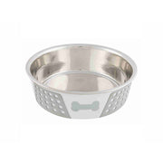 Mangeoir pour animaux Trixie Bleu Blanc Gris Silicone Acier inoxydable 1,4 L