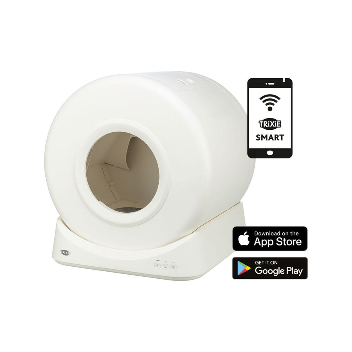 Bac à litière autonettoyant pour chats Trixie Blanc 51 x 56 x 54 cm Plastique