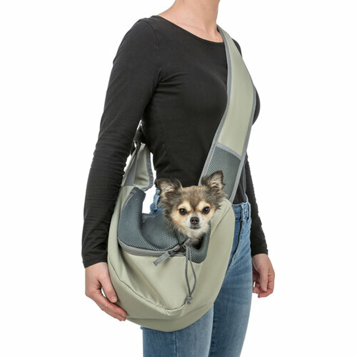Sac en bandoulière pour animaux de compagnie Trixie Vert clair 50 × 25 × 18 cm