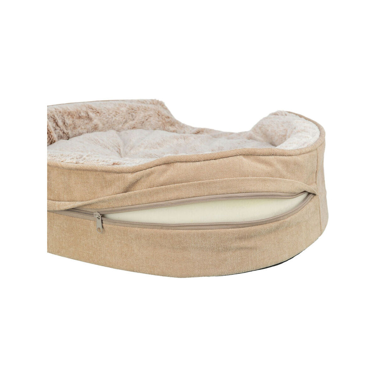 Lit pour chien Trixie Vital Lino Soft Beige Crème 110 X 92 CM