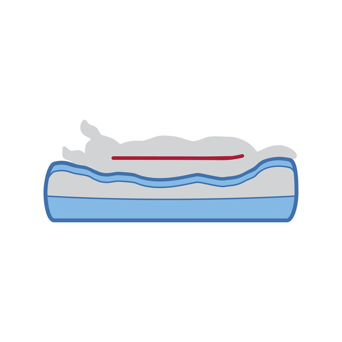 Lit pour chien Trixie Vital Lino Soft Beige Crème 110 X 92 CM