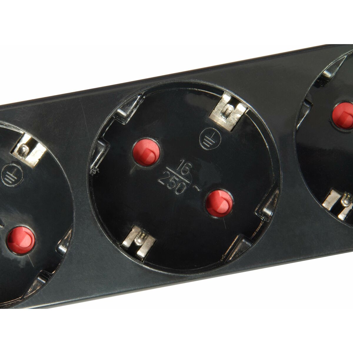 Rallonge 4 prises Schuko sans interrupteur Equip 333281 Noir 1,1 m