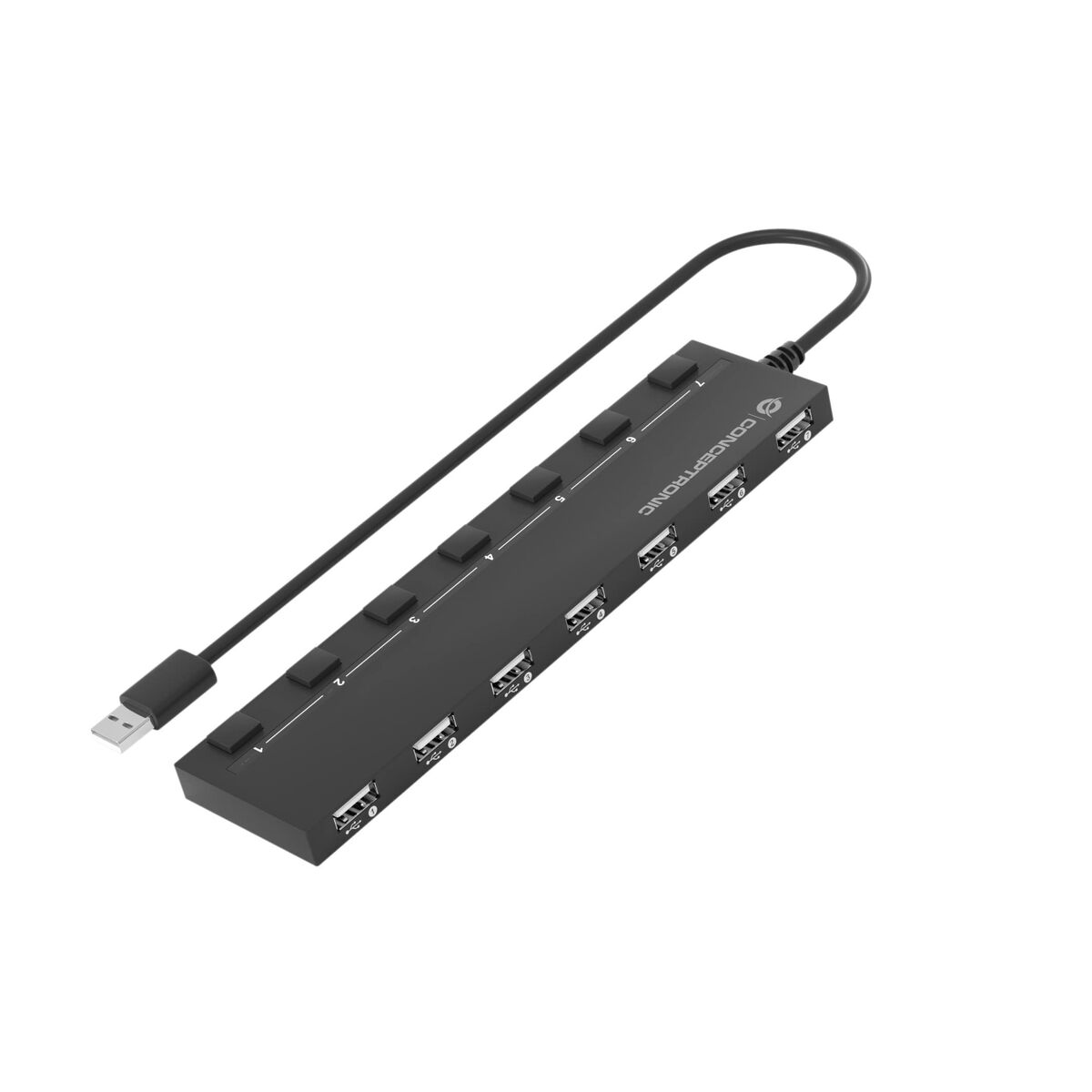 Hub USB Conceptronic 110516507101 Noir 90 cm 7 en 1 (1 Unité)