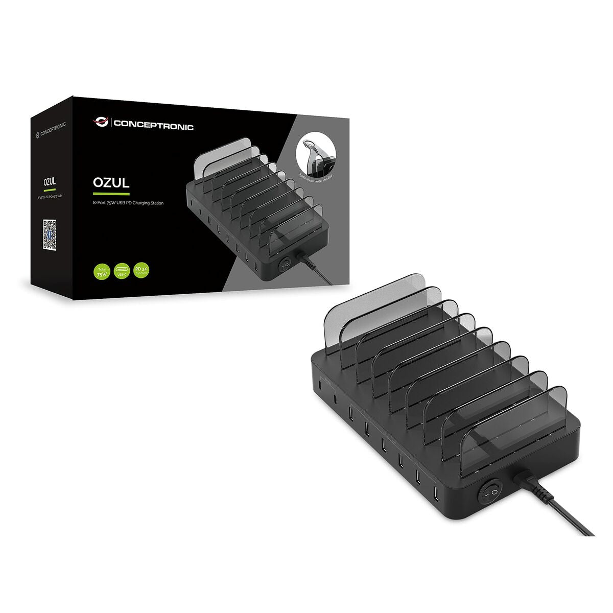 Chargeur portable Conceptronic 120548903101 Noir