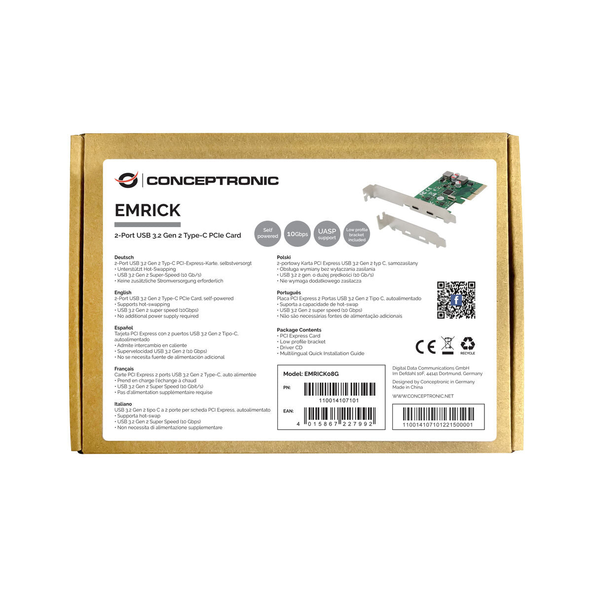Carte PCI Conceptronic 110014107101