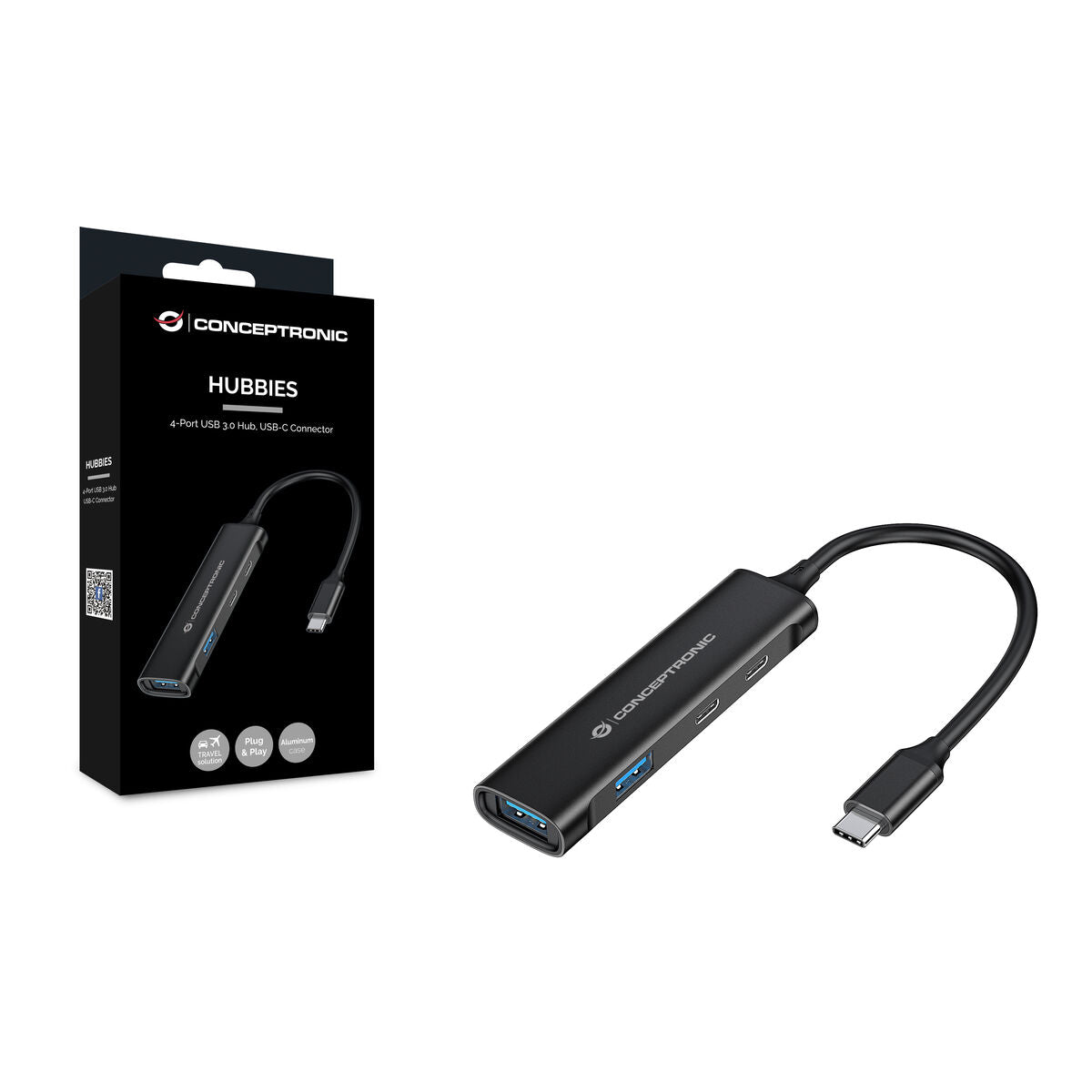 Hub USB Conceptronic 110517707101 Noir 15 cm (1 Unité)