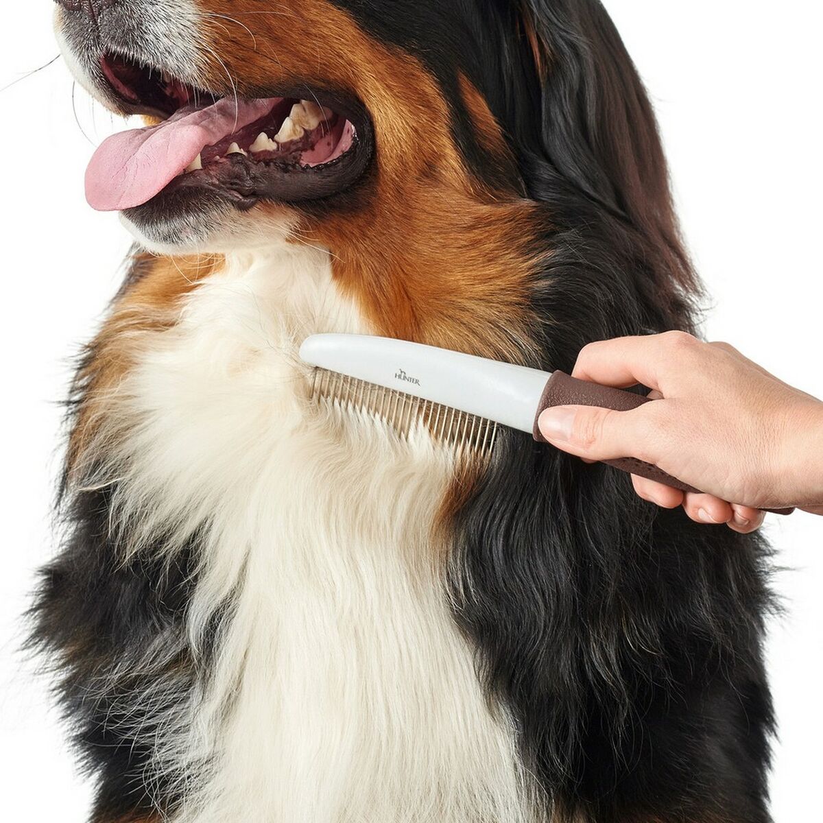 Brosse à Cheveux Hunter Marron Plastique 12 Râteau Plaque Tournante