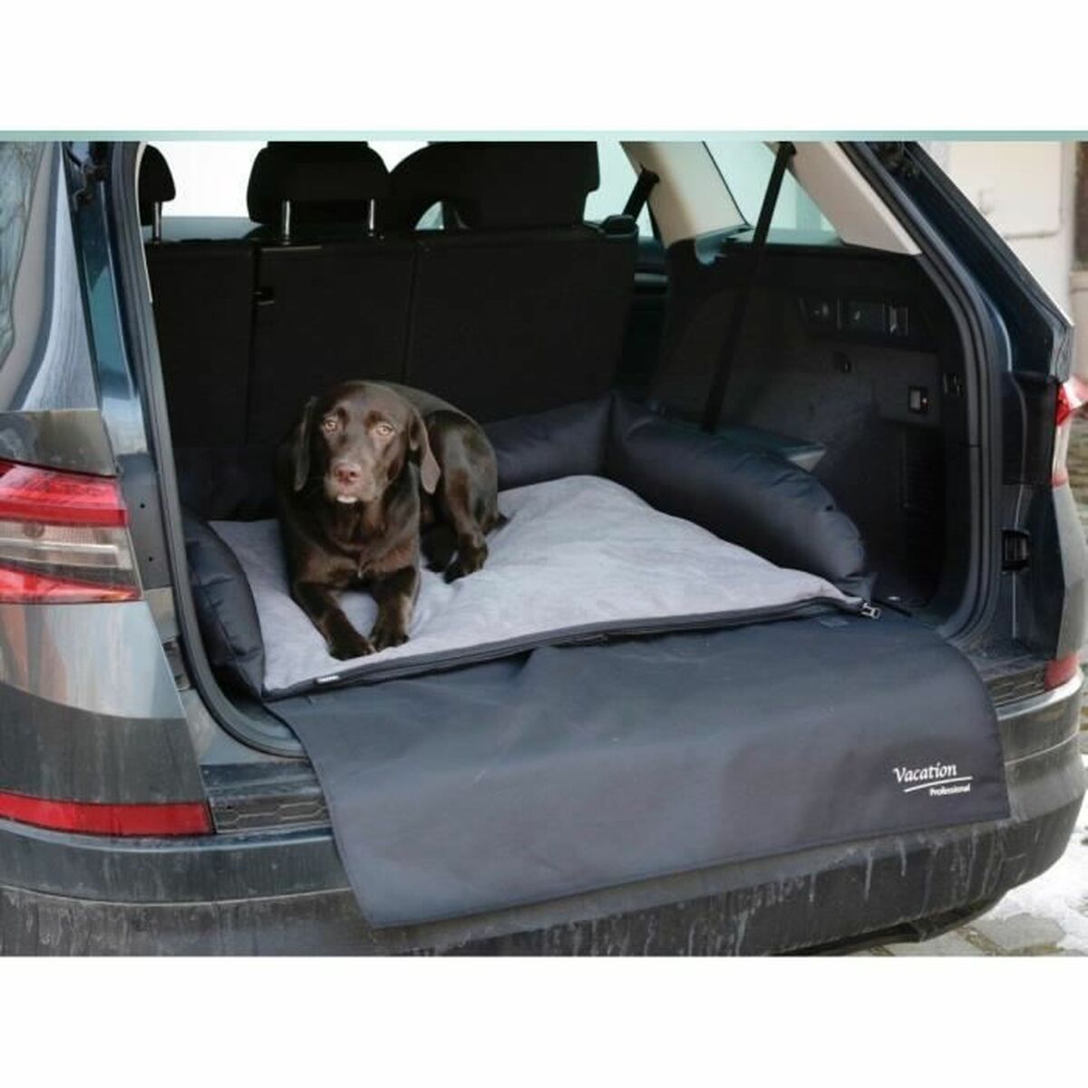 Housse de Protection de Voiture pour Animaux Kerbl 95 x 75 cm Noir Gris