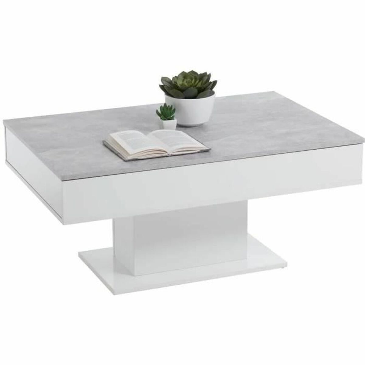 Table Basse FMD Blanc Gris