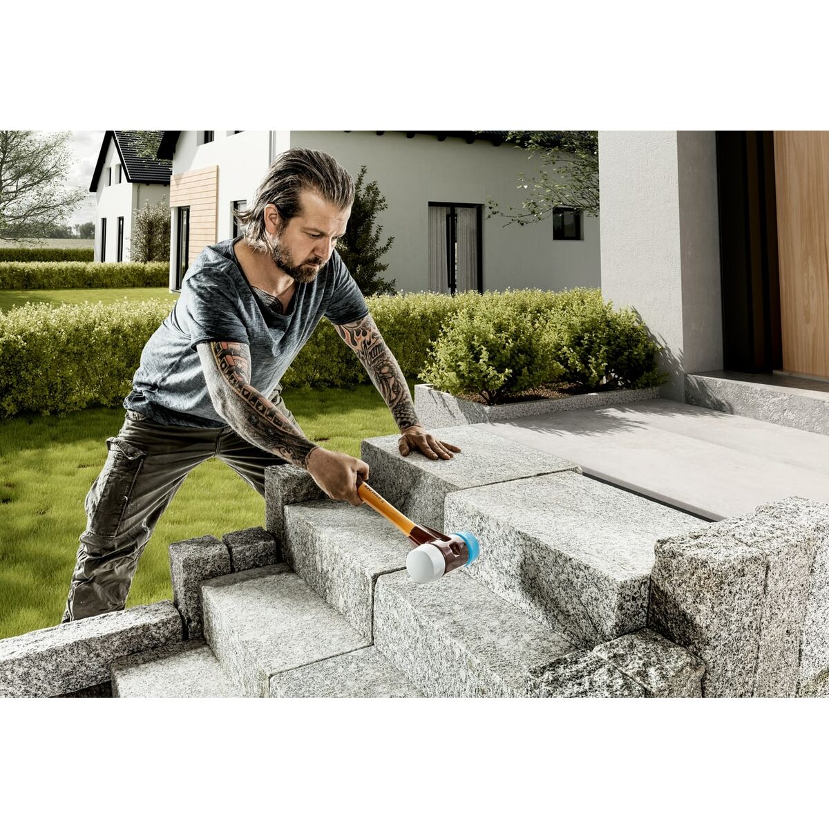 Maillet en plastique Halder Simplex Bleu Gris TPE