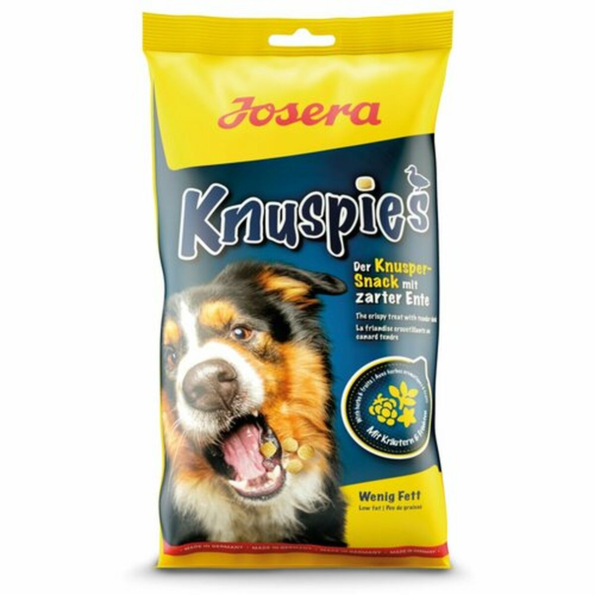 Snack pour chiens Josera Knuspies Canard 150 g