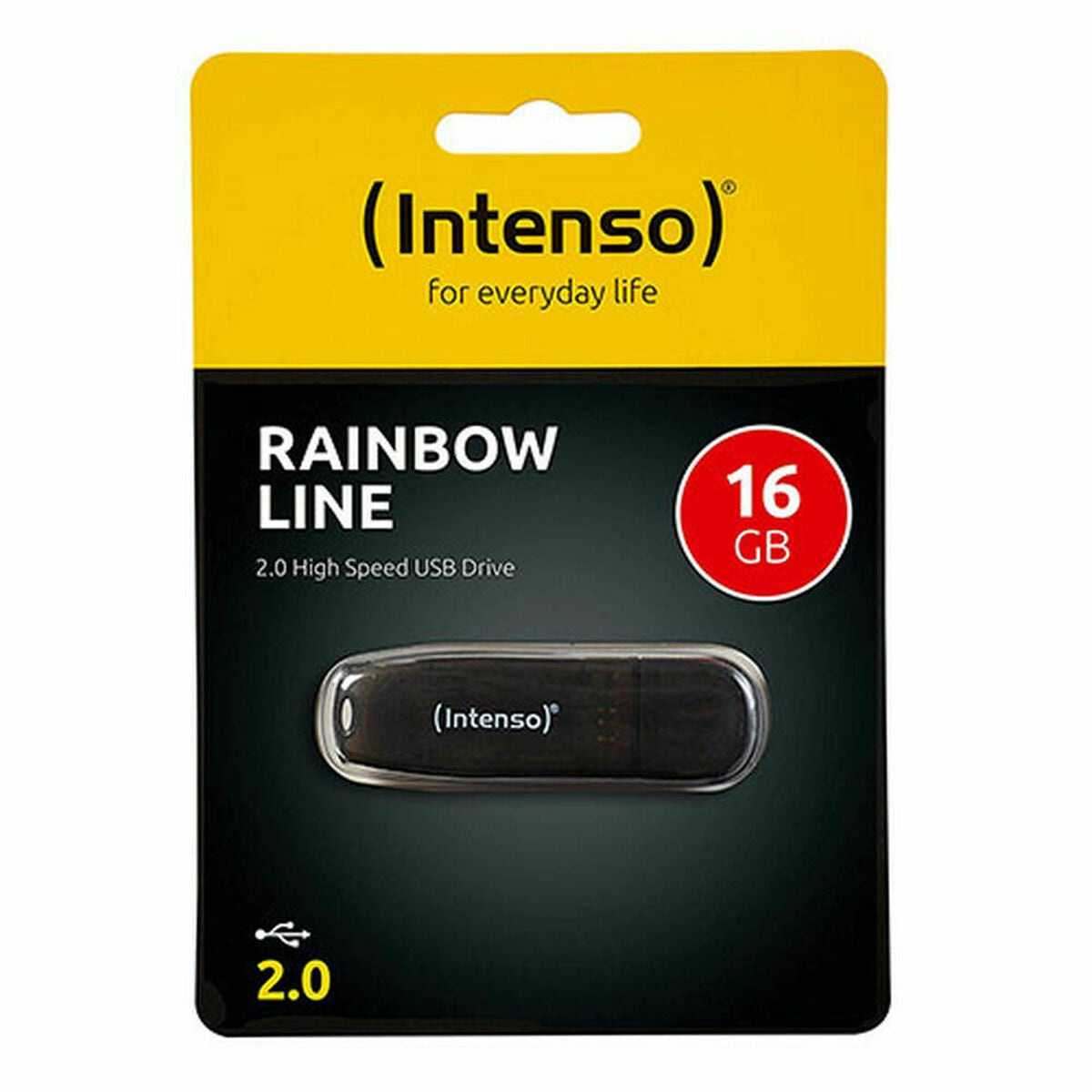 Clé USB INTENSO Rainbow Line 16 GB Noir Intense