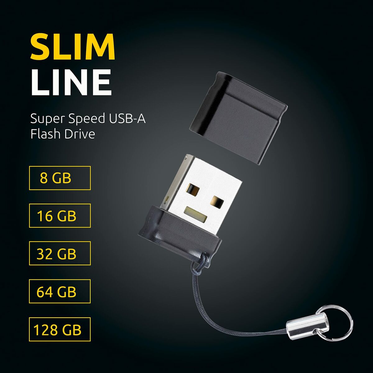 Clé USB INTENSO Slim Line 128 GB Noir