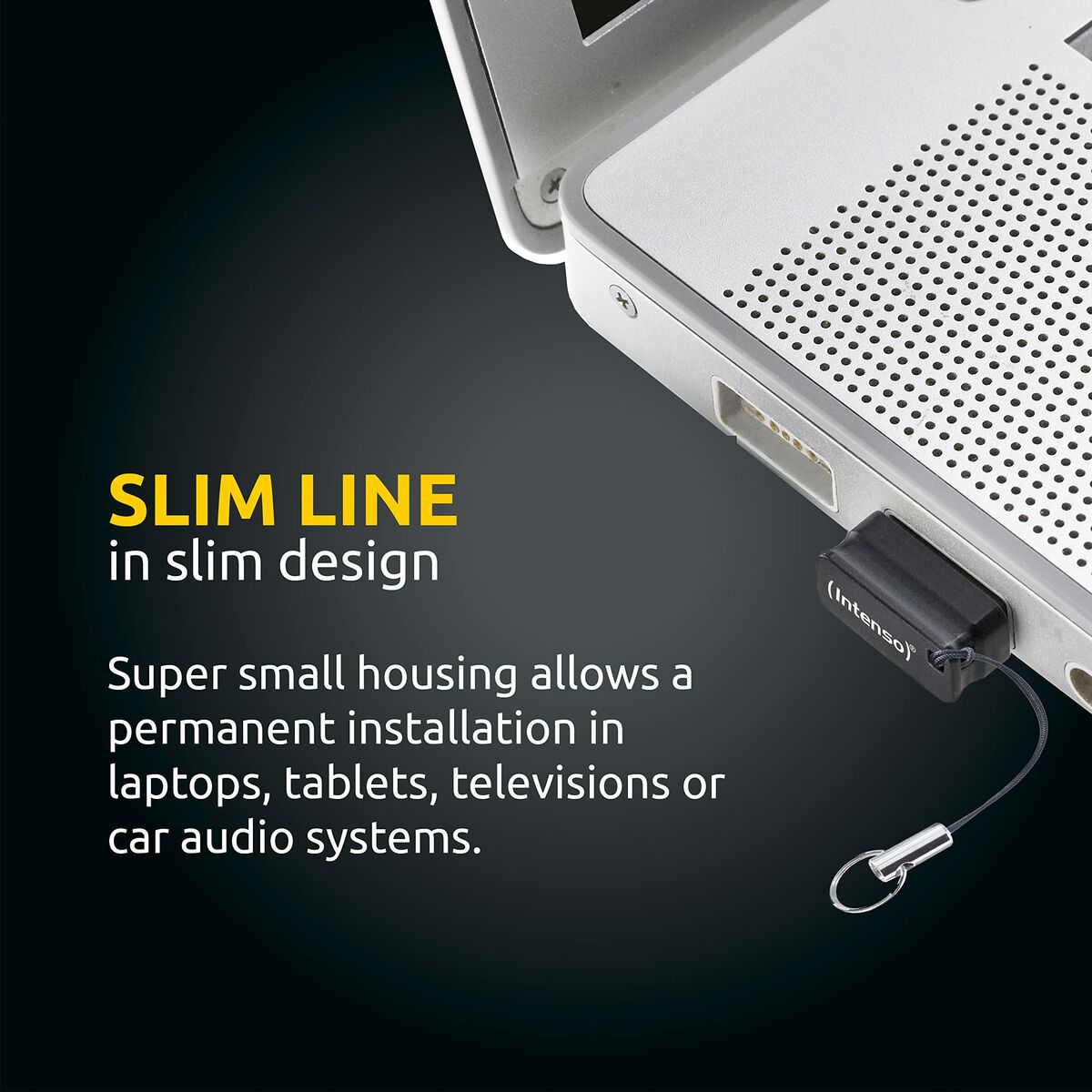 Clé USB INTENSO Slim Line 128 GB Noir