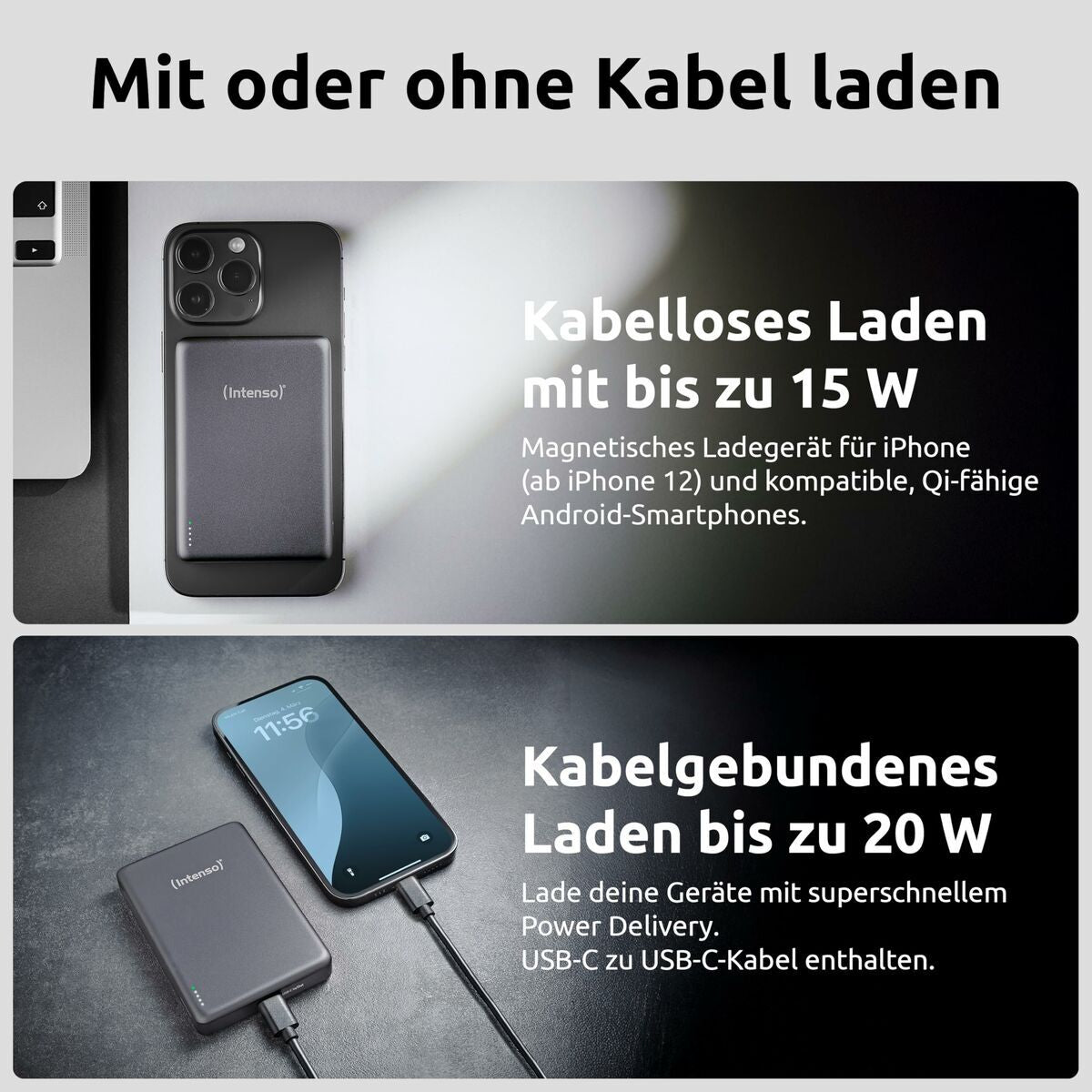 Powerbank INTENSO 7344034 Gris 50 W 10000 mAh