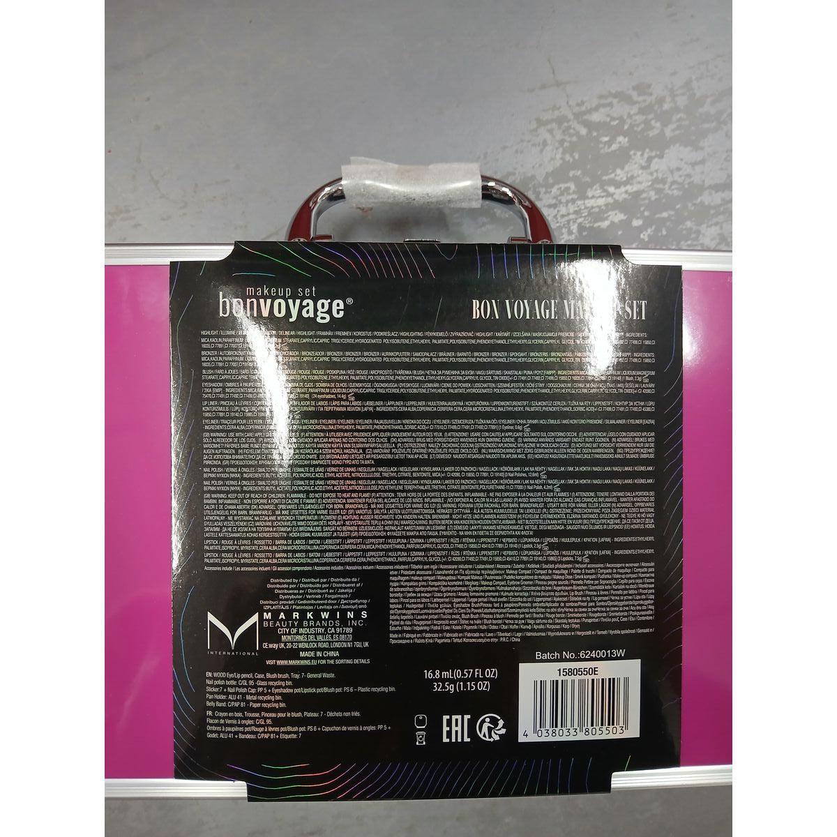 Kit de maquillage pour enfant 25,60 x 18,50 x 9,5 cm