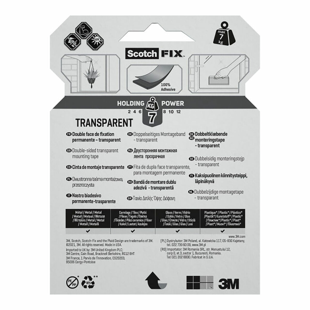 Ruban adhésif double face Scotch Transparent 19 mm x 5 m