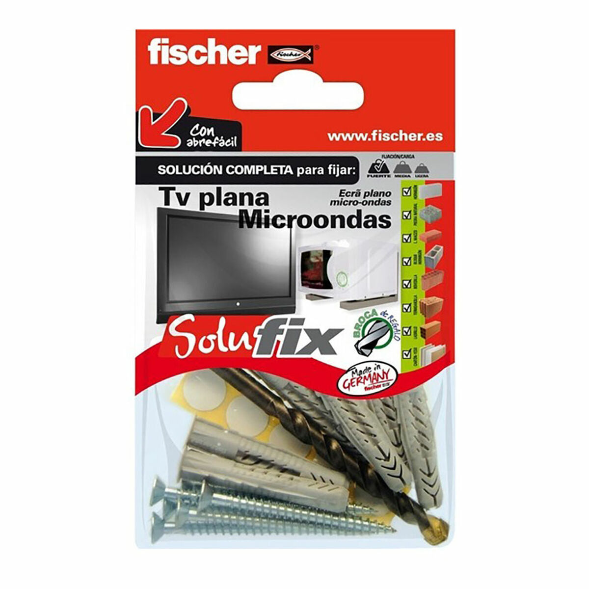 Kit de scellement Fischer Solufix 502690 Micro-ondes Télévision 10 Pièces