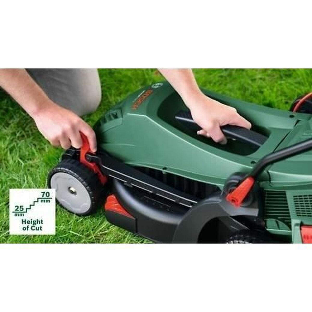 Tondeuse à gazon BOSCH UniversalRotak 34V-26 40 L 1300 W 230 V 34 cm 20-70 mm