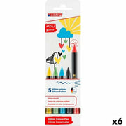 Ensemble de Marqueurs Edding New Glitter Multicouleur 5 Pièces (6 Unités)