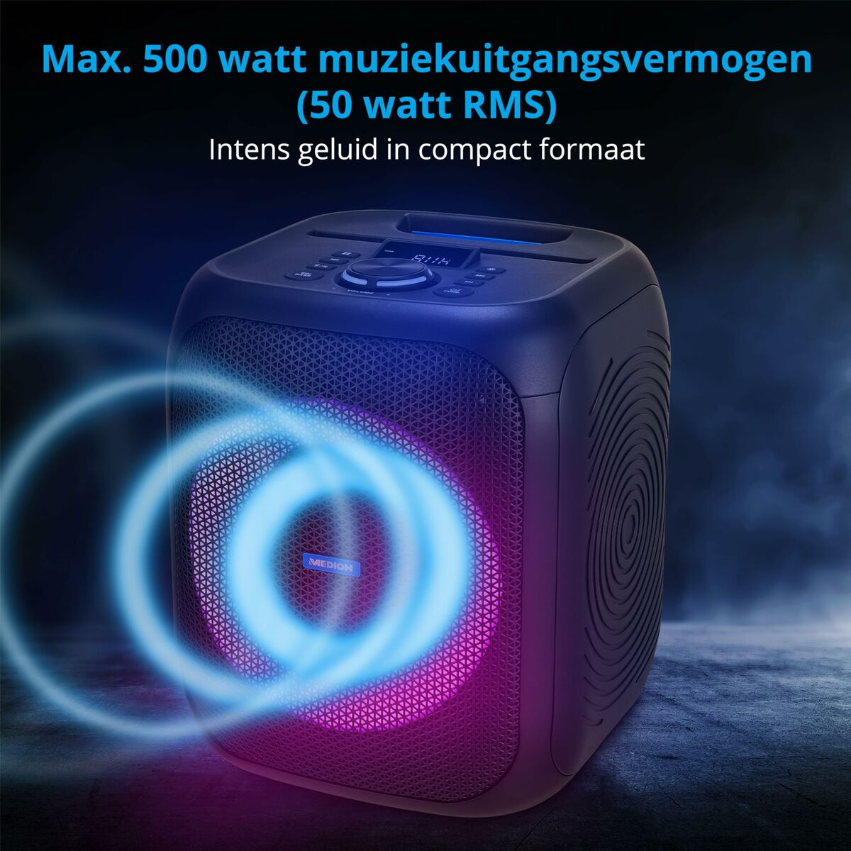 Haut-parleurs bluetooth portables Medion Noir 50 W