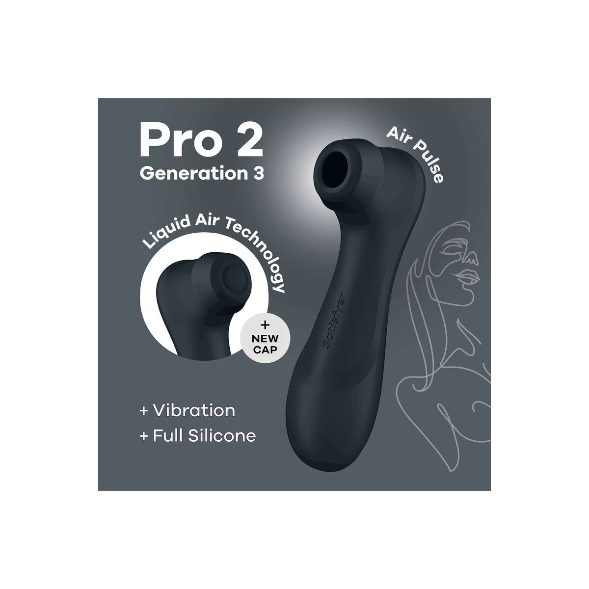 Aspirateur à clitoris Satisfyer Pro 2 Generation 3 Noir