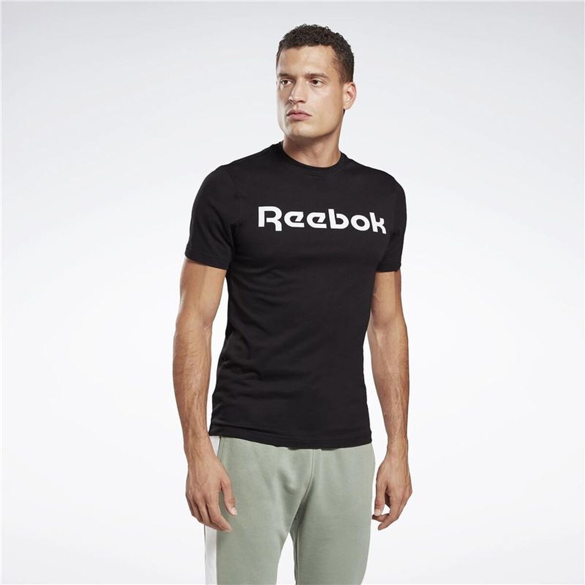 T-shirt à manches courtes homme Reebok Graphic Series Linear Logo Noir