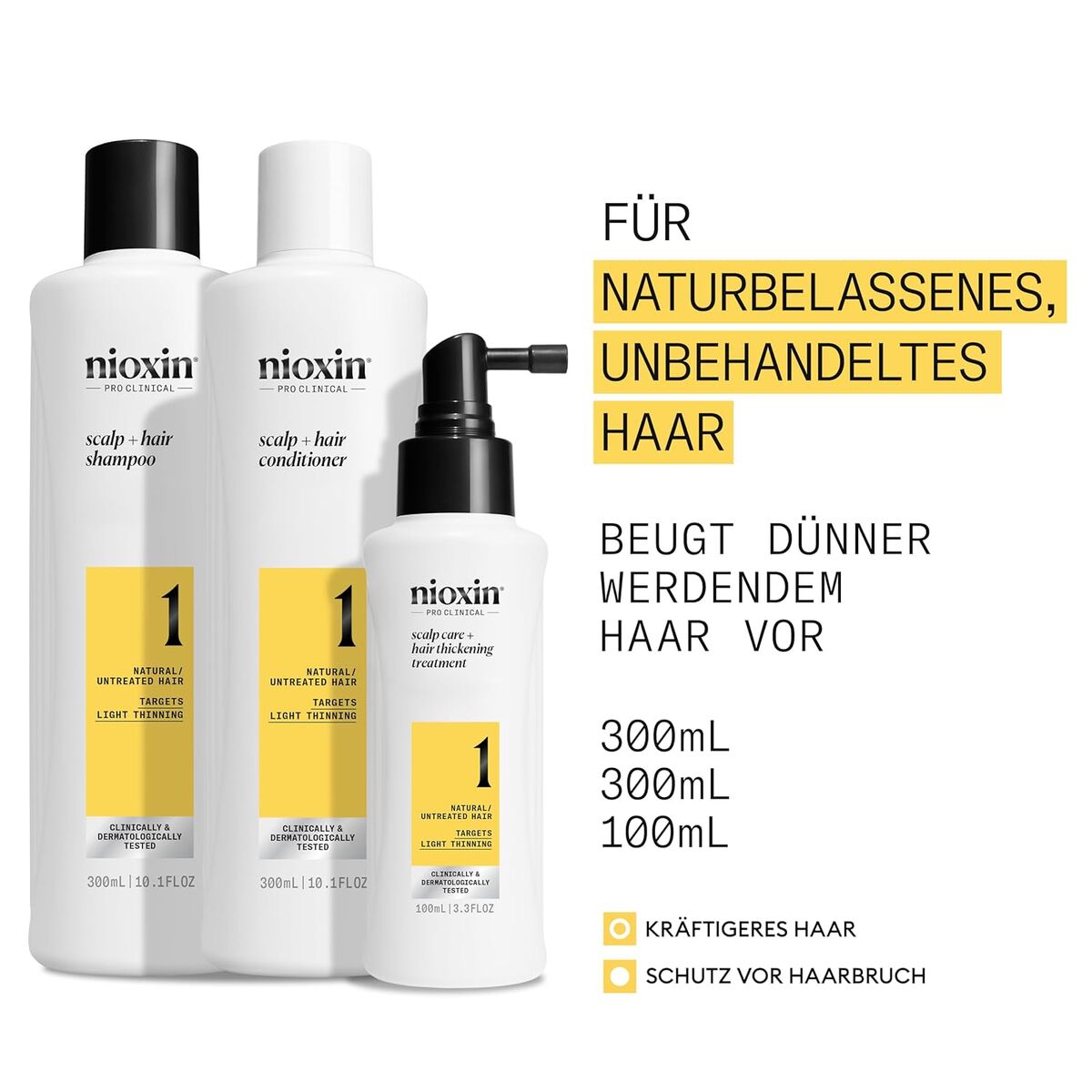 Soin antichute de cheveux Nioxin Loyalty Kit System 1 3 Pièces