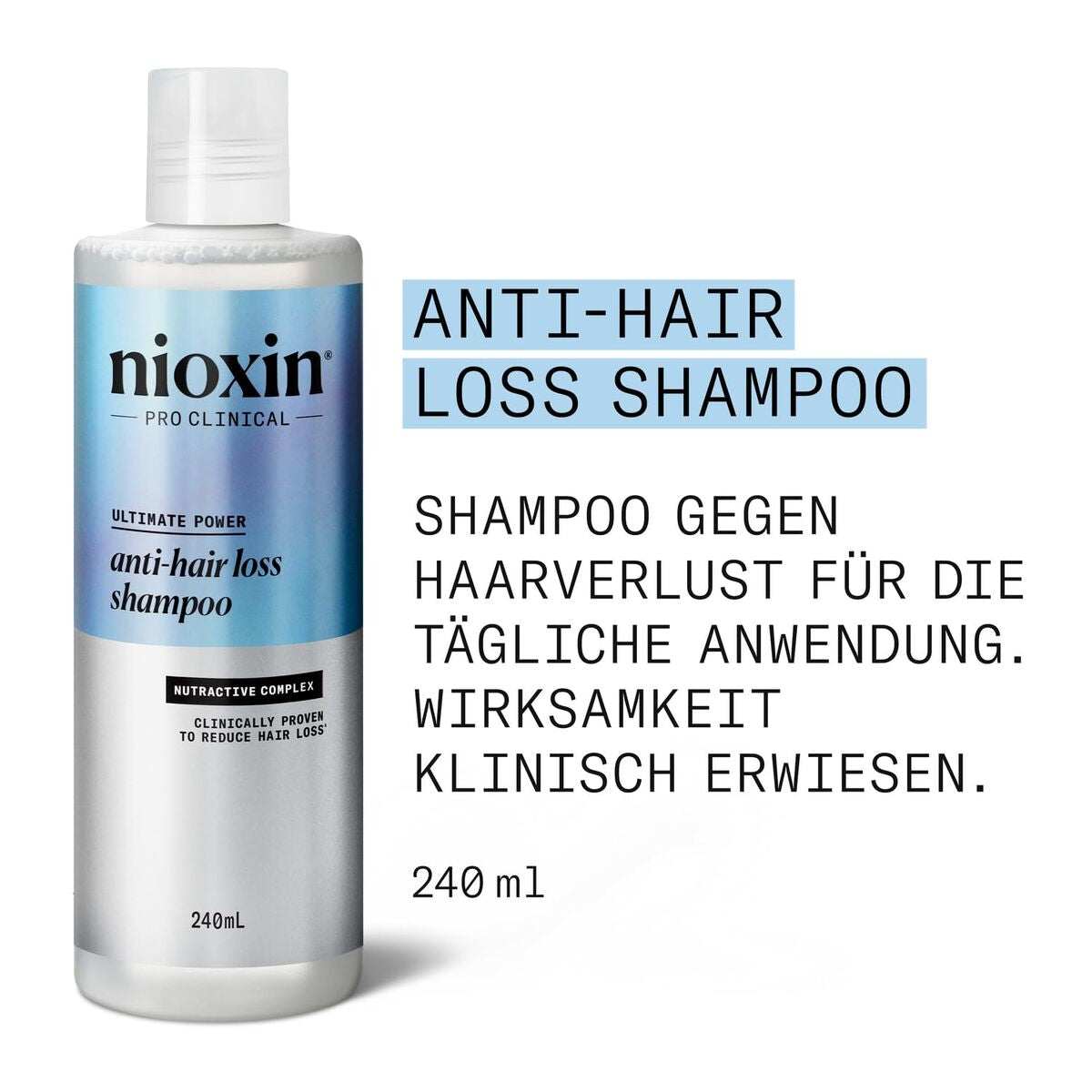 Shampooing antichute de cheveux Nioxin Anti-Hairloss 240 ml