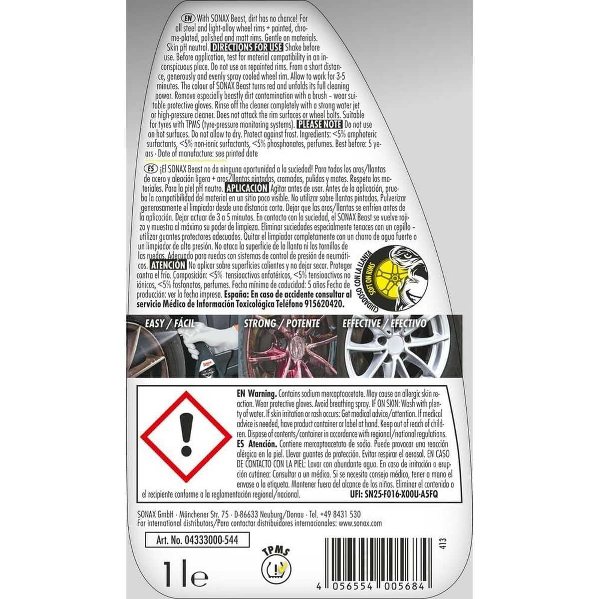 Nettoyeur de pneus Sonax Beast 1 L