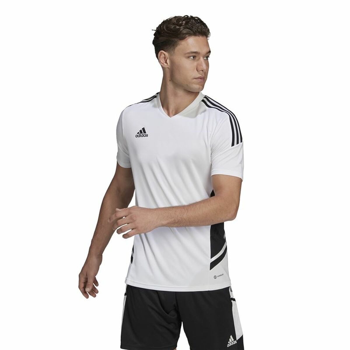 Maillot de Football à Manches Courtes pour Homme Adidas Con22 Blanc