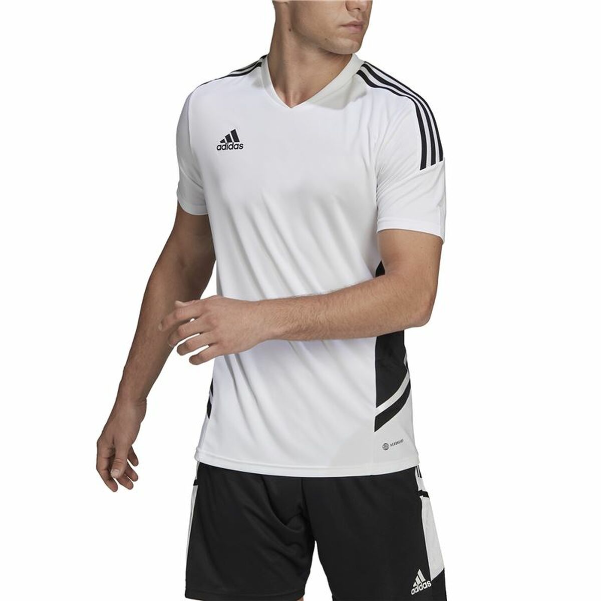 Maillot de Football à Manches Courtes pour Homme Adidas Con22 Blanc
