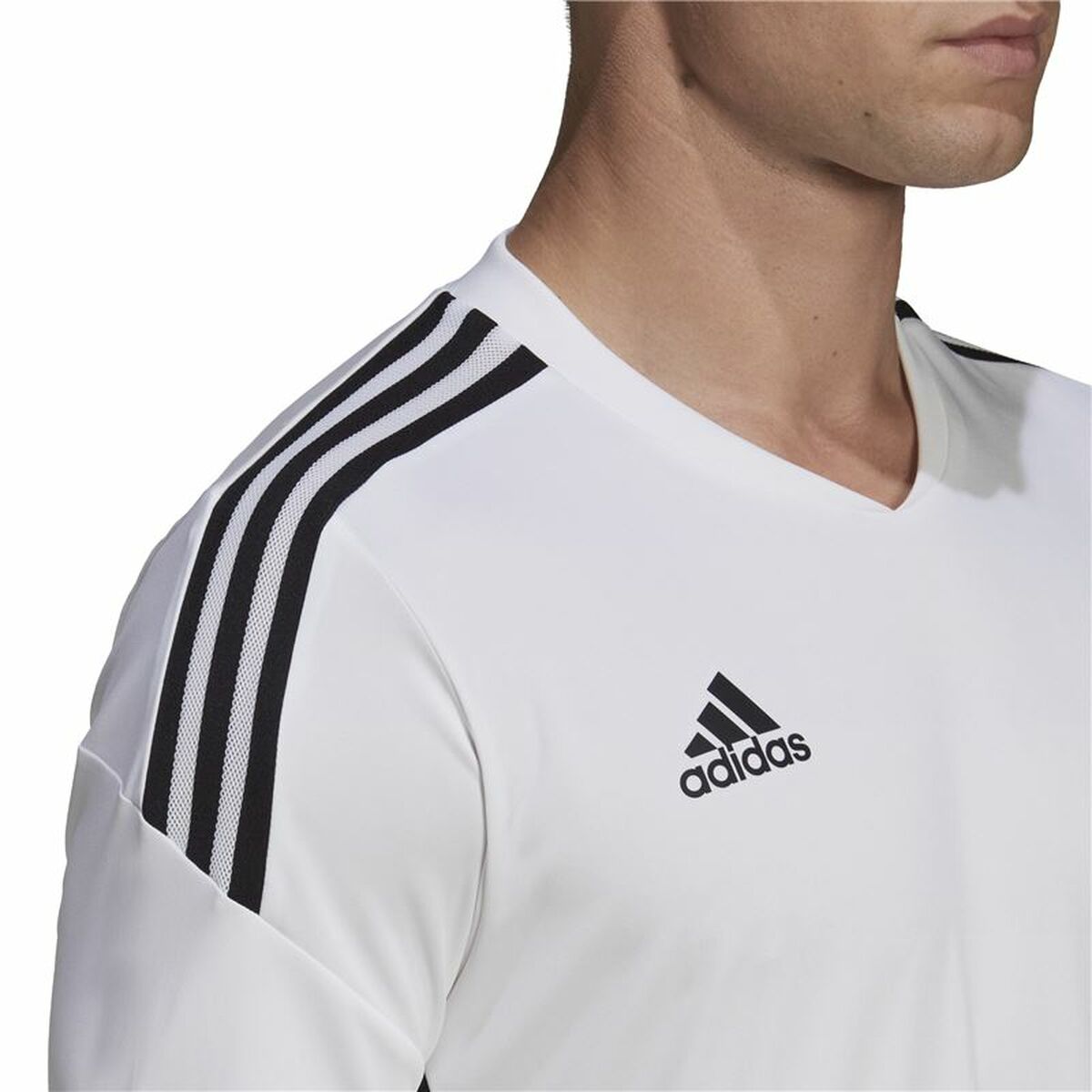 Maillot de Football à Manches Courtes pour Homme Adidas Con22 Blanc