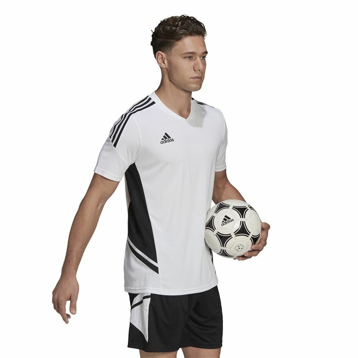 Maillot de Football à Manches Courtes pour Homme Adidas Con22 Blanc
