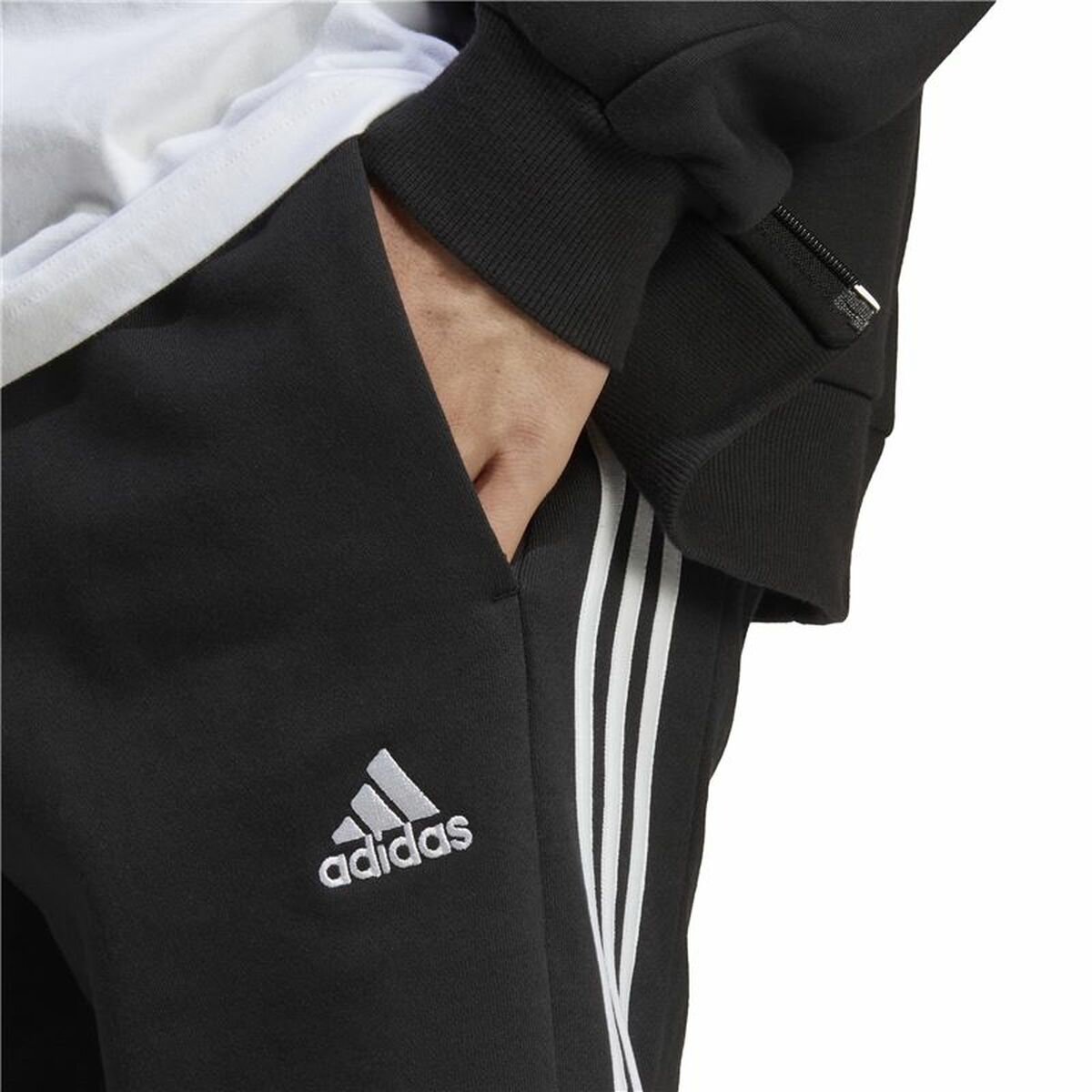Shorts pour Hommes Adidas 3S Ft Sho Noir (XS)