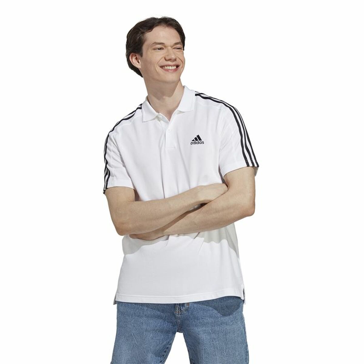 Polo à manches courtes homme Adidas Essentials Blanc XL