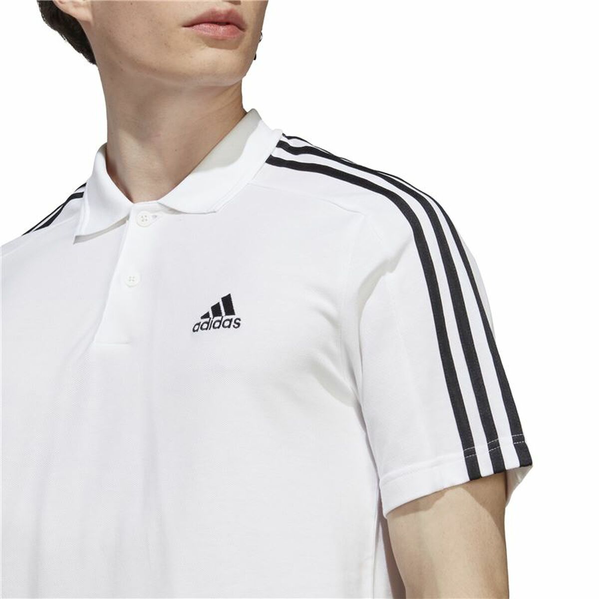 Polo à manches courtes homme Adidas Essentials Blanc XL