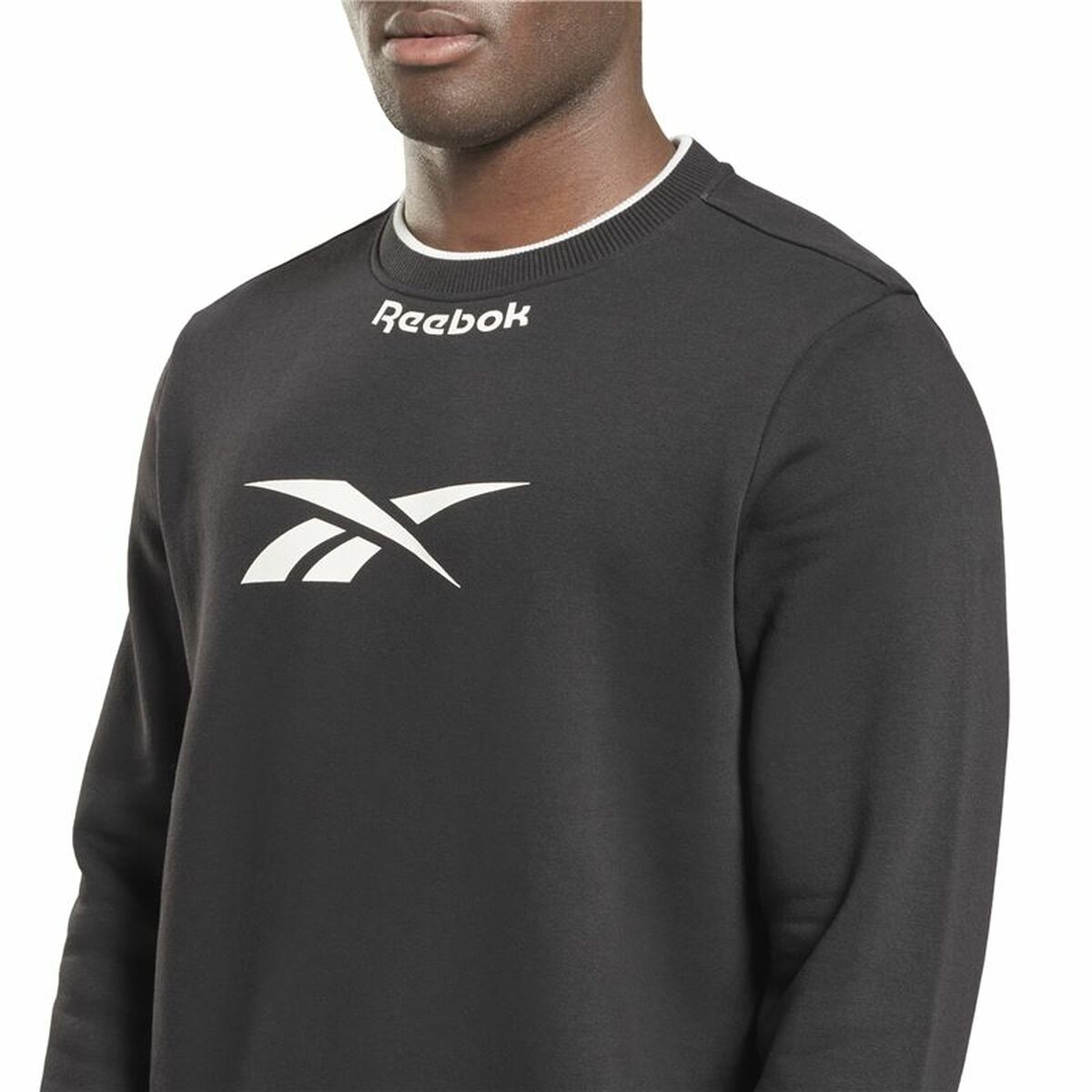 Sweat sans capuche homme Reebok RI Arch Logo Vector Blanc Noir