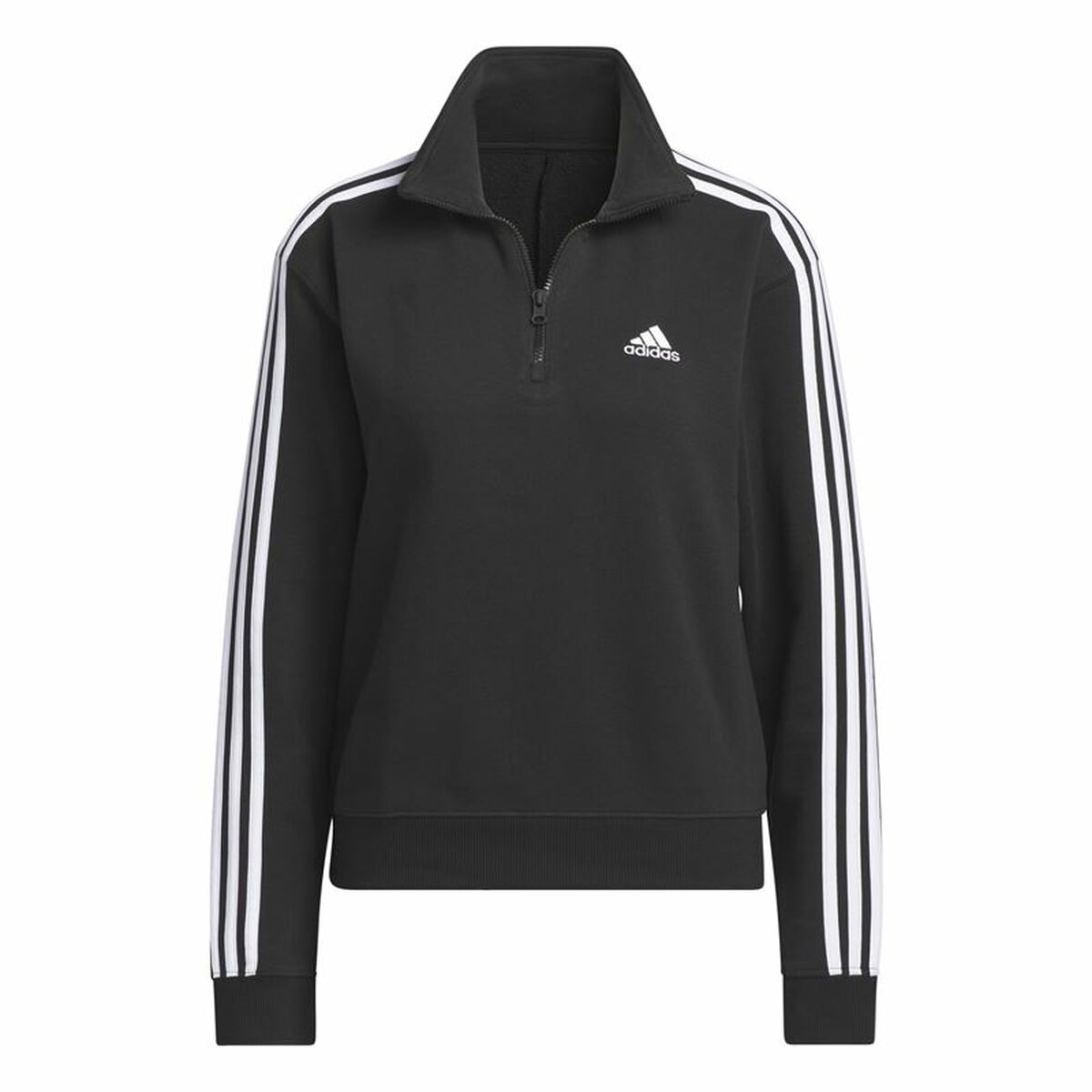 Veste de Sport pour Femme Adidas 3S Ft Qz Noir