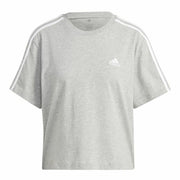 T-shirt à manches courtes femme Adidas 3S Cropped Top Gris clair (XS)